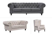 Load image into Gallery viewer, Chesterfield Tufted Lounge Beige Image