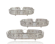 Load image into Gallery viewer, French Style Silver Metal Tray - 3 Styles Available