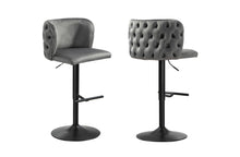 Load image into Gallery viewer, Lara Tufted Height Adjustable Swivel Bar Stools - 2 Seat Colour & 3 Base Colour Options Available