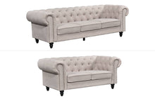 Load image into Gallery viewer, Chesterfield Tufted Lounge Beige Image 3