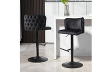 Load image into Gallery viewer, Lara Tufted Height Adjustable Swivel Bar Stools - 2 Seat Colour & 3 Base Colour Options Available