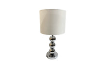 Load image into Gallery viewer, Beth Table Lamp - Silver Base with White Lamp Shade