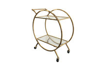 Load image into Gallery viewer, Roman Glass Bar Cart / Trolley With Wheels - 2 Colours Available