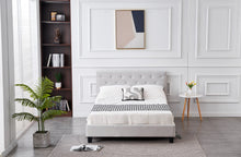 Load image into Gallery viewer, CLEARANCE - Winston Velvet Tufted Bed - Light Grey
