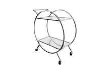 Load image into Gallery viewer, Roman Glass Bar Cart / Trolley With Wheels - 2 Colours Available