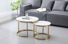 Load image into Gallery viewer, Layla Nesting Coffee Table Set - Silver / Gold Frame - 2 Sizes Available