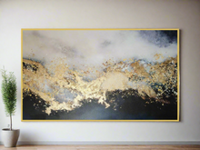 Load image into Gallery viewer, Gold Atlantic Framed Canvas Wall Art - X Large