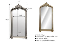Load image into Gallery viewer, CLEARANCE - French Provincial Ornate Arch Style LUX Mirror - Silver Color