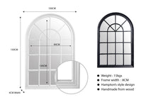 Load image into Gallery viewer, CLEARANCE - Hamptons Arch Window Style Mirrors Range - 4 Sizes Available