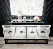 Load image into Gallery viewer, CLEARANCE Athens Mirrored Buffet / Side Board Table - Black