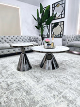 Load image into Gallery viewer, Glam Designer Marble Coffee Table and Side Table Collection - 3 Colours Available