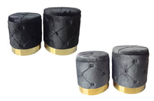 Load image into Gallery viewer, Amy Storage Foot Stools Ottoman Set of 2 - 2 Colours Available