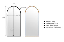Load image into Gallery viewer, Metal Arch Mirror Image 4