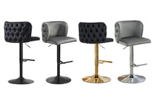 Load image into Gallery viewer, Lara Tufted Height Adjustable Swivel Bar Stools - 2 Seat Colour & 3 Base Colour Options Available