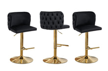 Load image into Gallery viewer, Lara Tufted Height Adjustable Swivel Bar Stools - 2 Seat Colour & 3 Base Colour Options Available