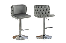 Load image into Gallery viewer, Lara Tufted Height Adjustable Swivel Bar Stools - 2 Seat Colour & 3 Base Colour Options Available