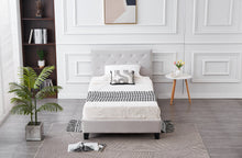 Load image into Gallery viewer, CLEARANCE - Winston Velvet Tufted Bed - Light Grey