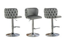 Load image into Gallery viewer, Lara Tufted Height Adjustable Swivel Bar Stools - 2 Seat Colour & 3 Base Colour Options Available