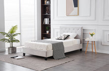 Load image into Gallery viewer, CLEARANCE - Winston Velvet Tufted Bed - Light Grey