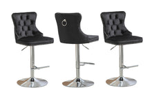 Load image into Gallery viewer, Set of 2 - Sahara Tufted Height Adjustable Swivel Bar Stools with Footrest - 2 Colours Available