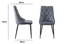 Load image into Gallery viewer, Button Tufted Dining Chair - 2 Colours Available