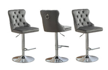 Load image into Gallery viewer, Set of 2 - Sahara Tufted Height Adjustable Swivel Bar Stools with Footrest - 2 Colours Available