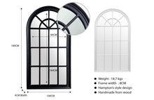 Load image into Gallery viewer, CLEARANCE - Hamptons Arch Window Style Mirrors Range - 4 Sizes Available