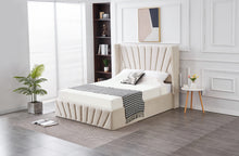 Load image into Gallery viewer, Allure Velvet Gas Lift Bed - Beige