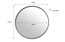 Load image into Gallery viewer, CLEARANCE - Metal Round Mirrors Range - 3 Sizes Available (Suitable for Bathrooms)