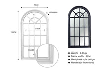 Load image into Gallery viewer, CLEARANCE - Hamptons Arch Window Style Mirrors Range - 4 Sizes Available