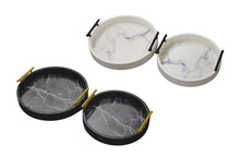 Load image into Gallery viewer, Maison Round Marble Tray Set of 2 - 2 Colours Available
