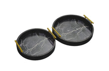 Load image into Gallery viewer, Maison Round Marble Tray Set of 2 - 2 Colours Available