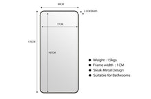 Load image into Gallery viewer, Metal Rectangle Mirrors Range - Black / Gold - 4 Sizes Available