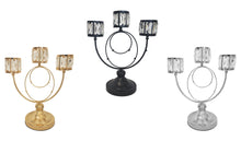 Load image into Gallery viewer, CLEARANCE - Trio Crystal Candle Holder - 3 Colours Available