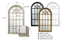 Load image into Gallery viewer, CLEARANCE Hamptons Arch Window Style Mirror - 70cm x 130cm