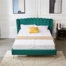 Load image into Gallery viewer, CLEARANCE - Vienna Velvet Bed - Peacock Green