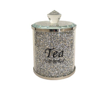 Load image into Gallery viewer, Crystal Sugar, Coffee, Tea Canister with Mirrored Tray