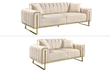 Load image into Gallery viewer, AVA Luxury Velvet Sofa Bed Lounge Set - 3 Colours Available