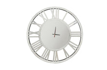 Load image into Gallery viewer, Decorative Silver Mirrored Clock - 2 Sizes Available
