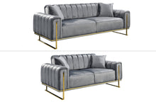 Load image into Gallery viewer, AVA Luxury Velvet Sofa Bed Lounge Set - 3 Colours Available