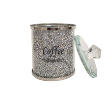 Load image into Gallery viewer, Crystal Sugar, Coffee, Tea Canister with Mirrored Tray