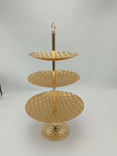 Load image into Gallery viewer, CLEARANCE - Gold Cake Stand - 3 Tier