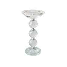 Load image into Gallery viewer, Round Crystal Clear Candle Holder Pillar - 2 Sizes Available