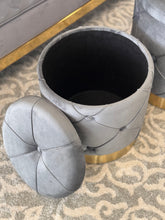 Load image into Gallery viewer, Amy Storage Foot Stools Ottoman Set of 2 - 2 Colours Available