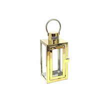Load image into Gallery viewer, Polished Metal and Glass Lanterns - 2 Colours Available