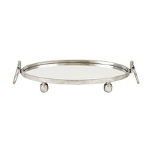 Load image into Gallery viewer, Eliza Rectangle Iron Mirror Tray with Handles - Black/Gold/Silver - 4 Sizes Available