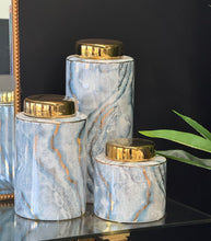 Load image into Gallery viewer, Atlantic Marble Ceramic Canister - 3 Sizes Available