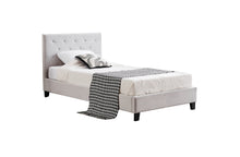 Load image into Gallery viewer, CLEARANCE - Winston Velvet Tufted Bed - Light Grey