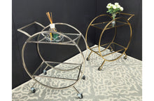 Load image into Gallery viewer, Roman Glass Bar Cart / Trolley With Wheels - 2 Colours Available