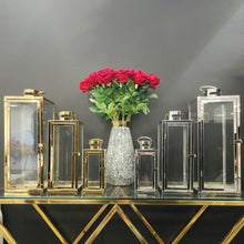Load image into Gallery viewer, Polished Metal and Glass Lanterns - 2 Colours Available